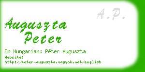 auguszta peter business card