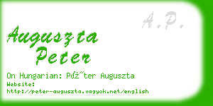 auguszta peter business card